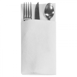 Serviette pochette blanche...