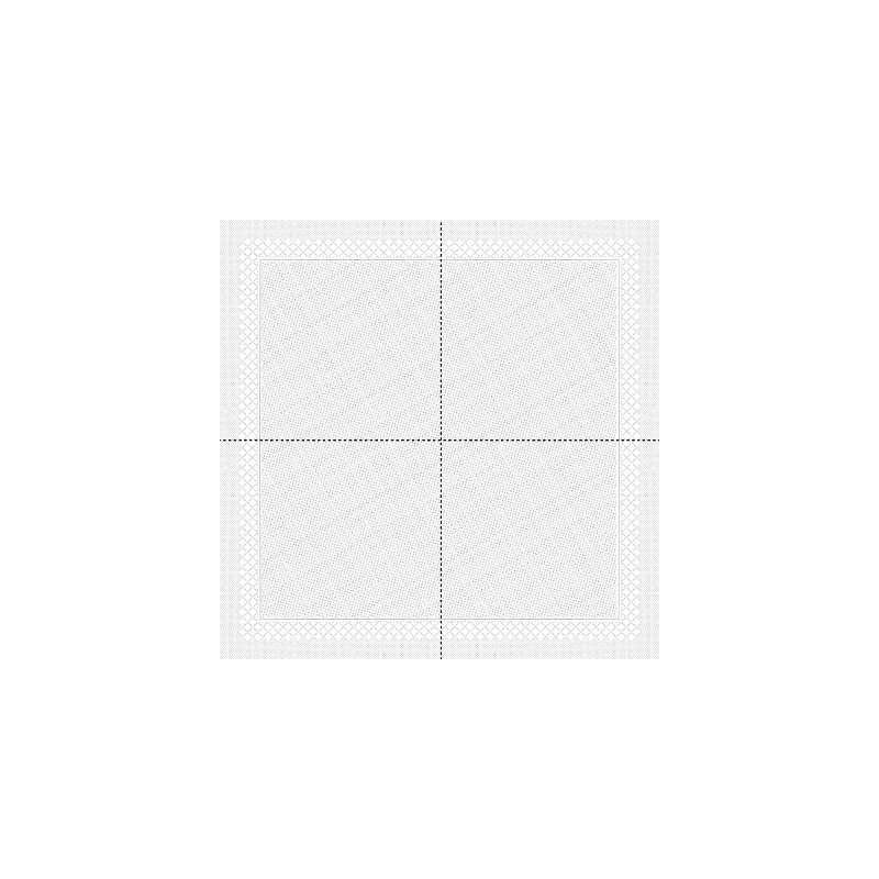 Serviette de table blanche
45 x 45
(papier ouate 4 plis) 