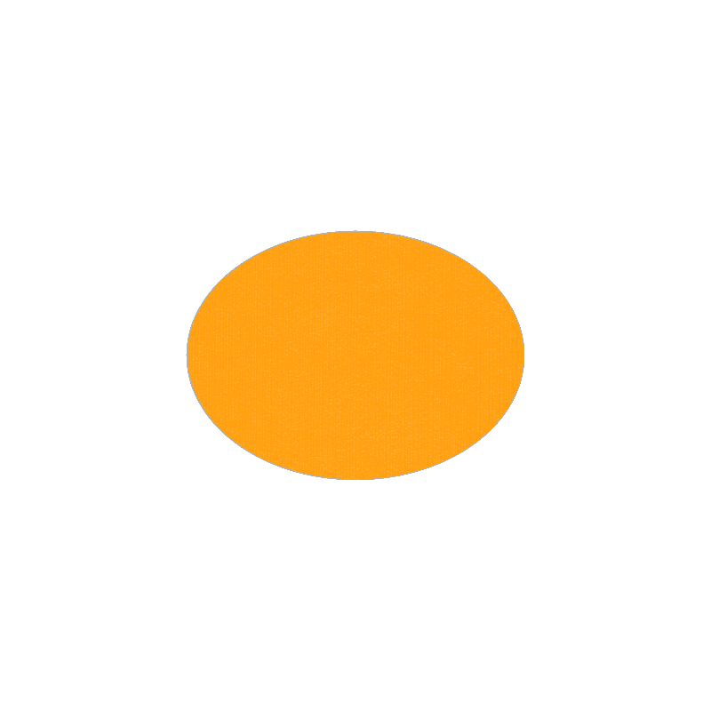 Set de table uni 
ovale 28 x 39.5
(non tissé 72 gr aspect peau de pêche) couleur:Orange 1