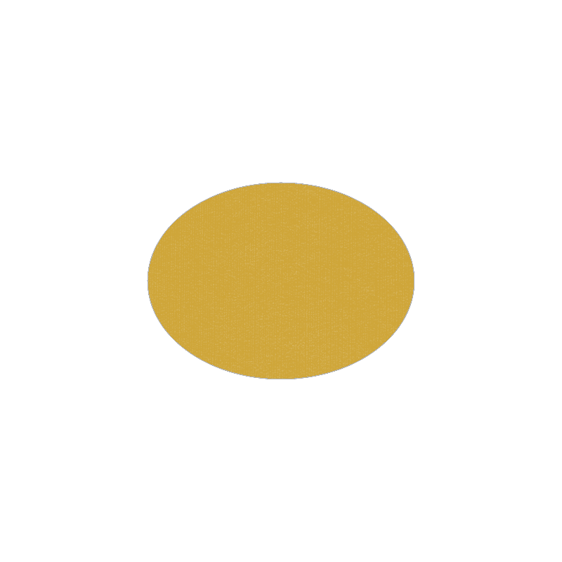 Set de table uni 
ovale 28 x 39.5
(non tissé 72 gr aspect peau de pêche) couleur:Or