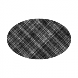 Set de table textilisé 
ovale 21 x 33 
(non tissé 72 gr aspect peau de pêche) couleur:Noir