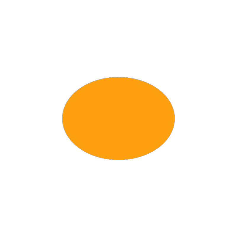 Set de table uni
ovale 28 x 39.5 
(antidérapant) couleur:Orange 1