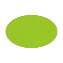 Set de table uni 
ovale 21 x 33
(non tissé 72 gr aspect peau de pêche) couleur:Kiwi