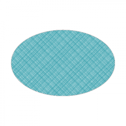 Set de table textilisé
ovale 21 x 33 
(antidérapant) couleur:Turquoise