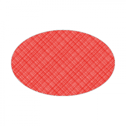 Set de table textilisé
ovale 21 x 33 
(antidérapant) couleur:Rouge