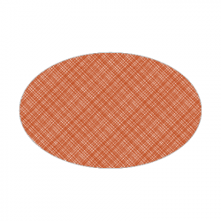 Set de table textilisé
ovale 21 x 33 
(antidérapant) couleur:Terracotta