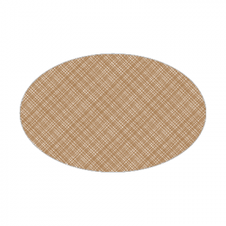 Set de table textilisé
ovale 21 x 33 
(antidérapant) couleur:Havane