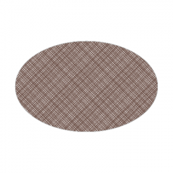 Set de table textilisé
ovale 21 x 33 
(antidérapant) couleur:Chocolat
