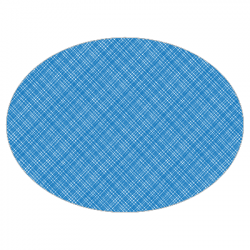 Set de table textilisé 
ovale 28 x 39.5 
(antidérapant) couleur:Bleu roi