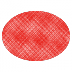 Set de table textilisé 
ovale 28 x 39.5 
(antidérapant) couleur:Rouge