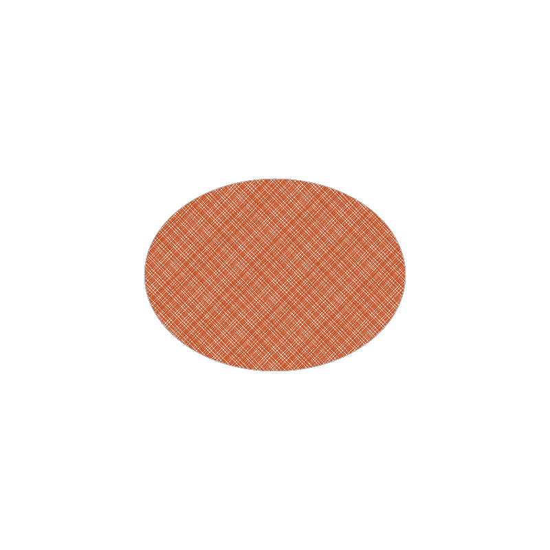 Set de table textilisé 
ovale 28 x 39.5 
(antidérapant) couleur:Terracotta