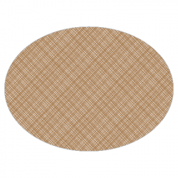 Set de table textilisé 
ovale 28 x 39.5 
(antidérapant) couleur:Havane