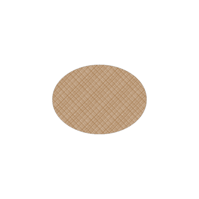 Set de table textilisé 
ovale 28 x 39.5 
(antidérapant) couleur:Havane