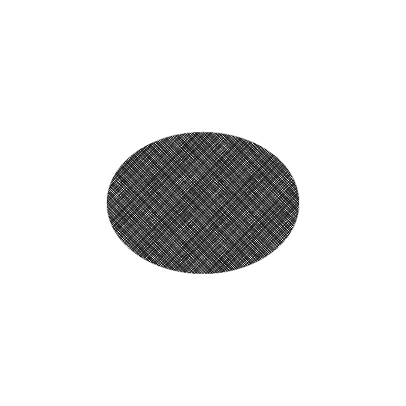 Set de table textilisé 
ovale 28 x 39.5 
(non tissé 72 gr aspect peau de pêche) couleur:Noir