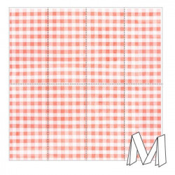 Nappe Like Linen "Vichy"
100 x 100 - Pliée en M - 25 x 50
(NT spunlace 70 gr - proche du tissu) visuel:228.65