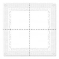 Serviette de table blanche 
40 x 40
(papier ouate 3 plis) 
